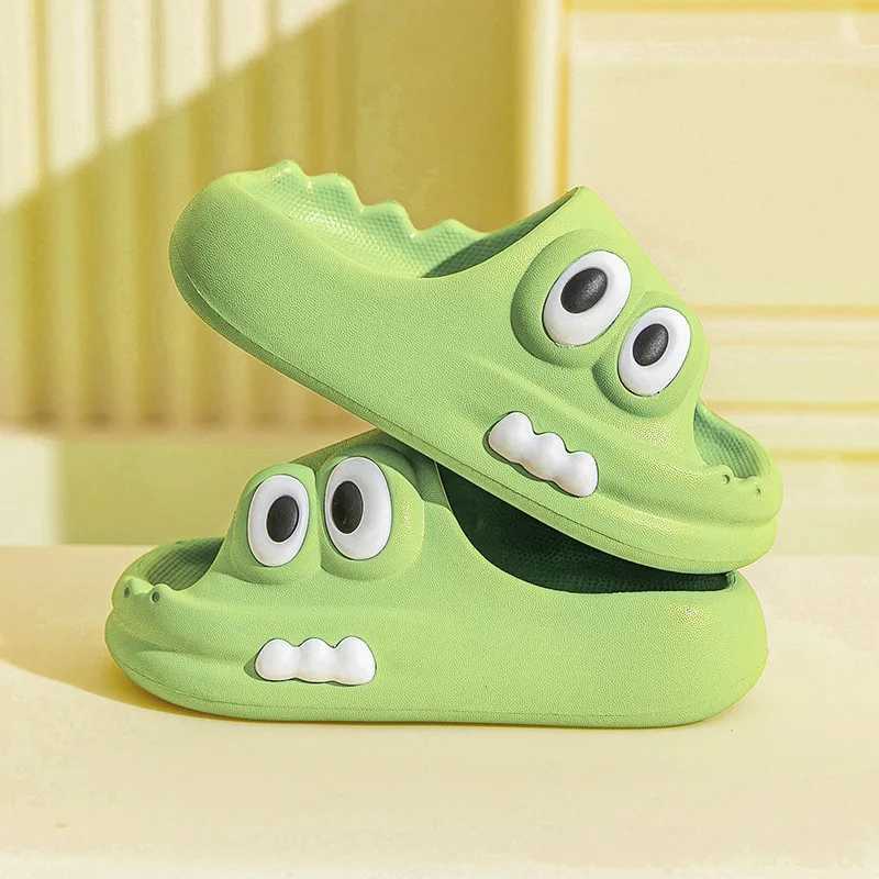 Kids Slippers Boys Girls Soft Bottom Slippers Babies Home Shoes Cartoon Pattern Children Indoor Non-slip Anti-odor Drag FootwearT250311