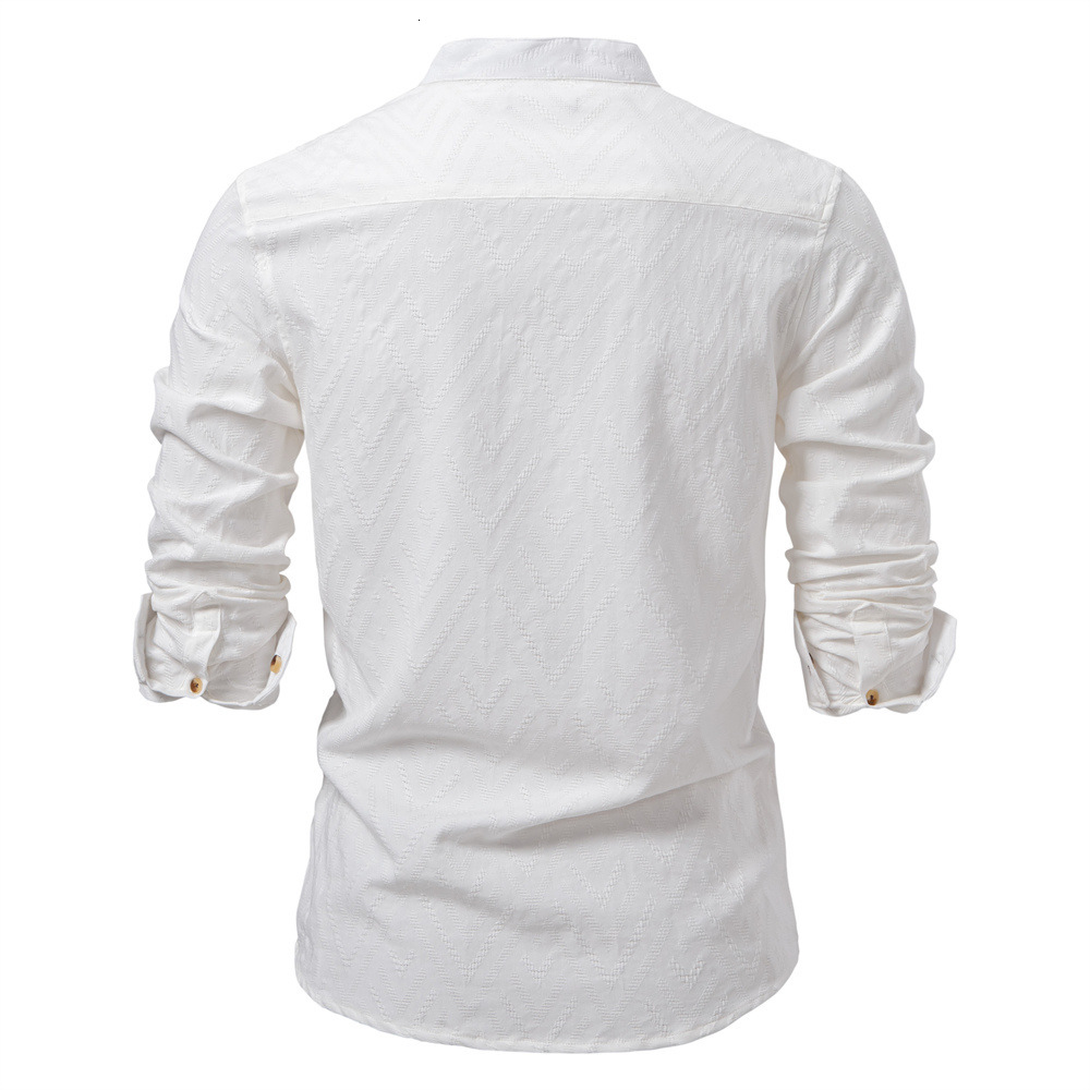 2025 Spring/Summer New Product polo European Size Stand up Collar Solid Color Casual Men's Long Sleeve t shirt tracksuit