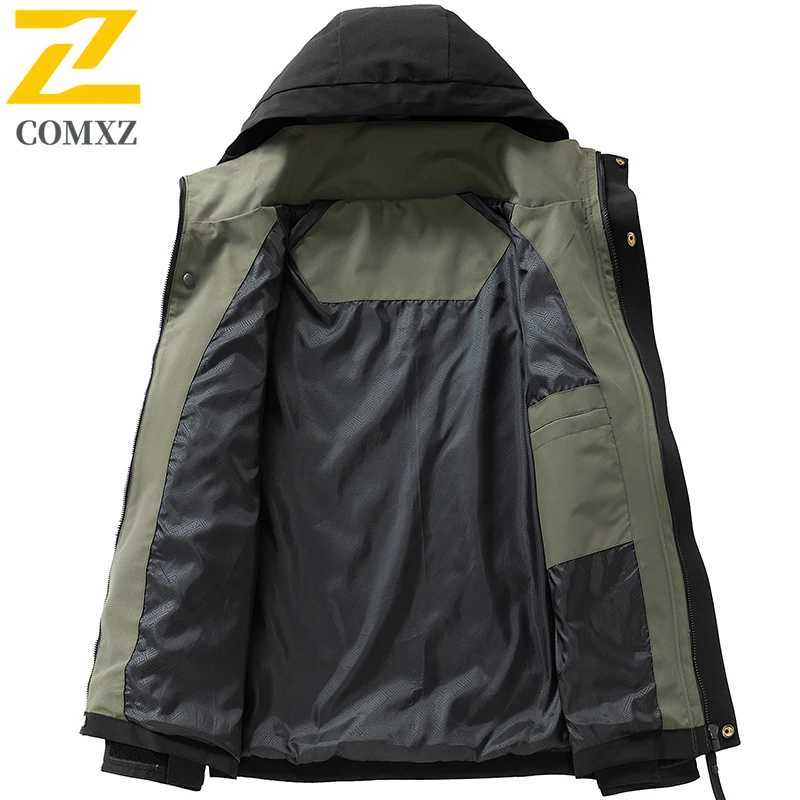 Mens Charge Jacket Spring Fashion Hooded Windproof Waterproof Printed Design Windbreaker Casual Versatile Mountaineering CoatT250311