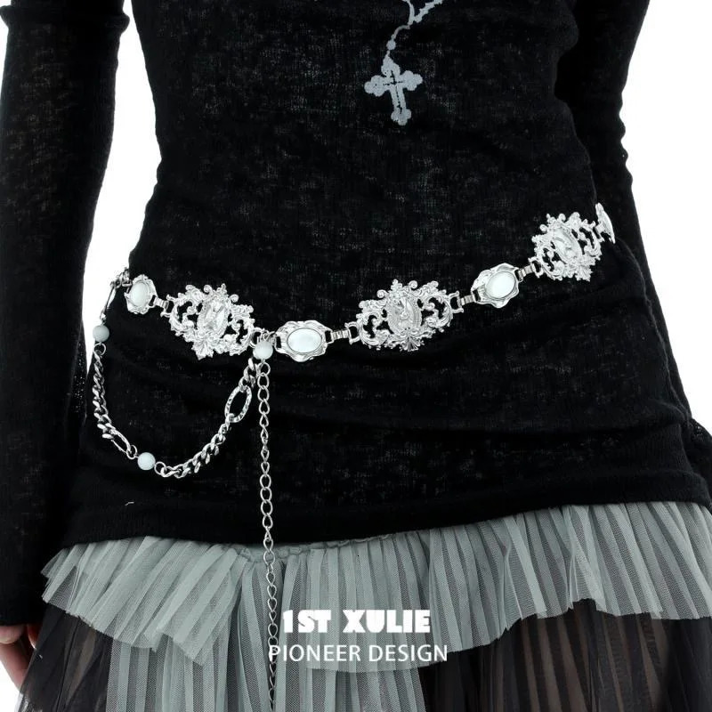 Handmade Punk Style Waist Chain with Multiple Elements and Versatile Pendants 250303