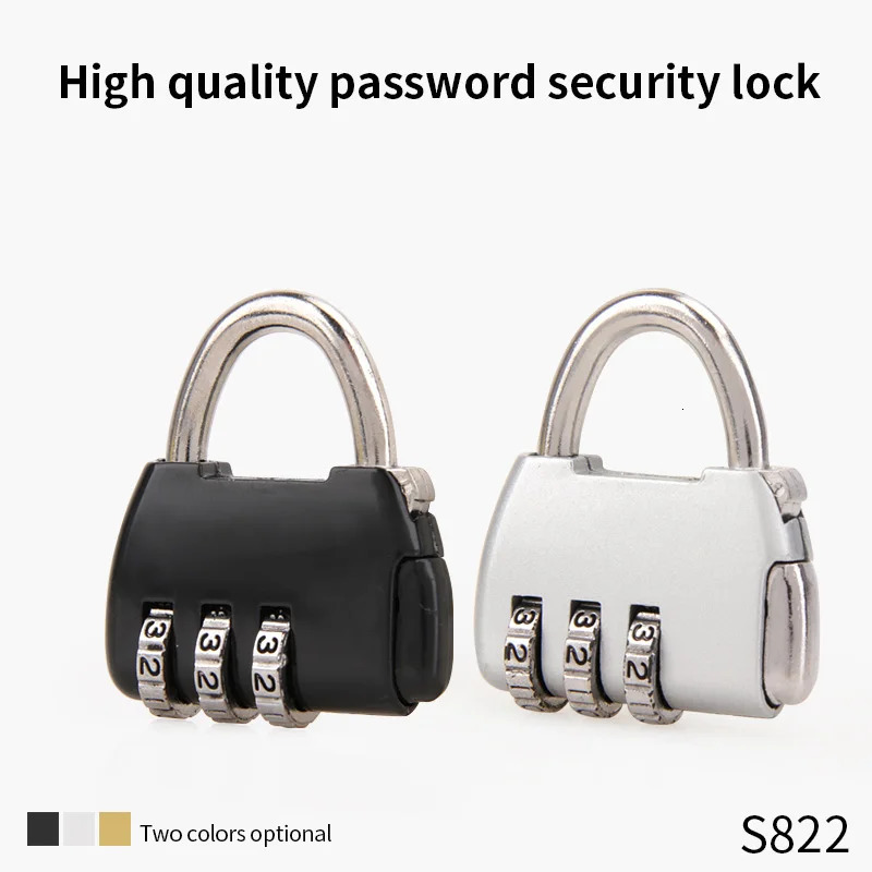 Mini Password Digit Code Bag Locks Black High Quality Travel Luggage Suitcase Combination Lock Padlocks Case Accessories 250311