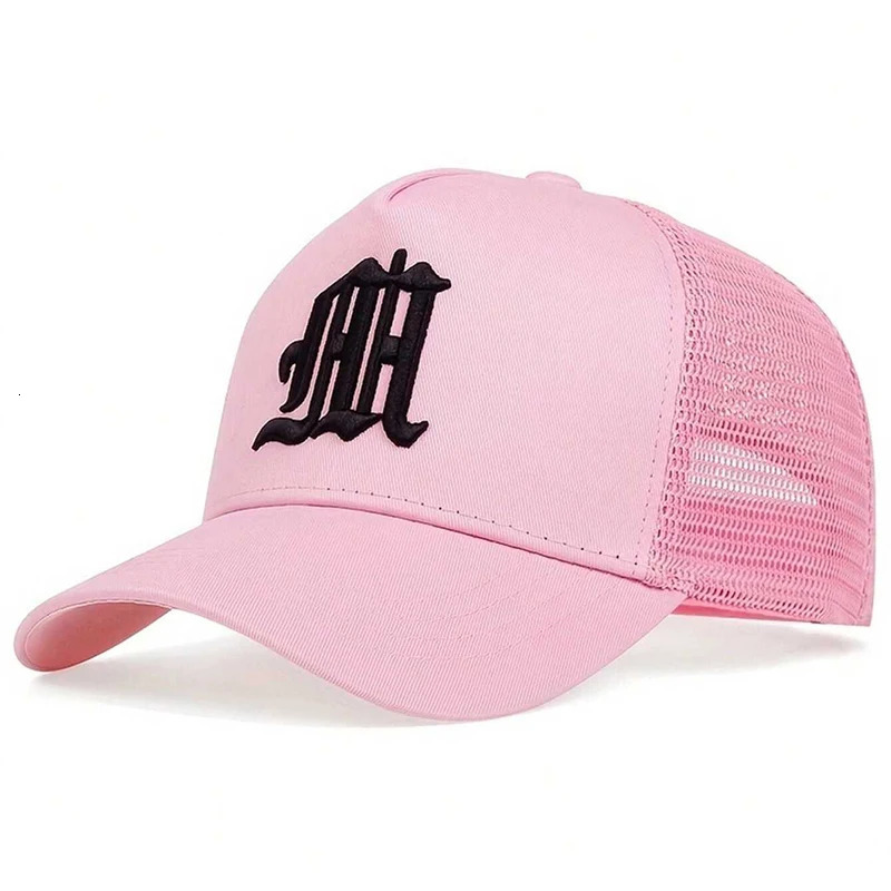 Unisex M Letter Embroidery Baseball Net Caps Hip Hop Cap Spring Summer Outdoor Adjustable Casual Hats Sunscreen Hat 250311