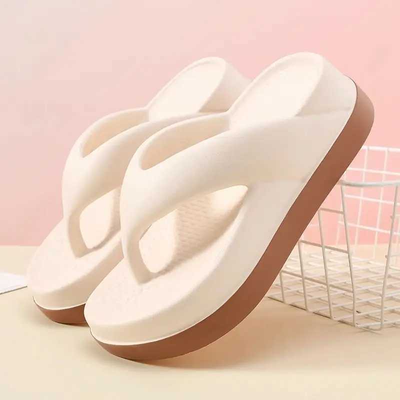 Drop Shipping Wedge Summer Flip Flops For Women 2024 Chunky Platfrom Clip Toe Sandals Shoes Woman Beach Casual Outdoor SlippersXJ250311