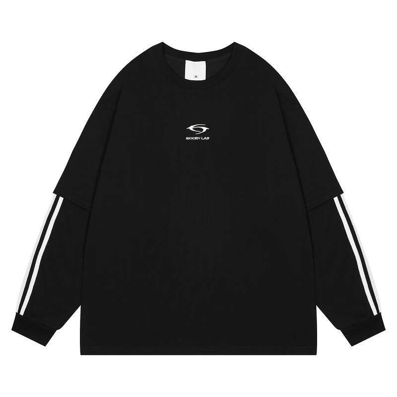 YPRS Webbing Splicing Fake Two Long Sleeved China-Chic Brand American Outdoor Functional Sports Loose Top In Spring And Autumn