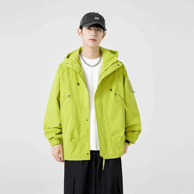 2024 Spring And Autumn Waterproof Outdoor Jacket Men Womens Same Style Jacket Machinery Workwear Mens WindbreakerT250311