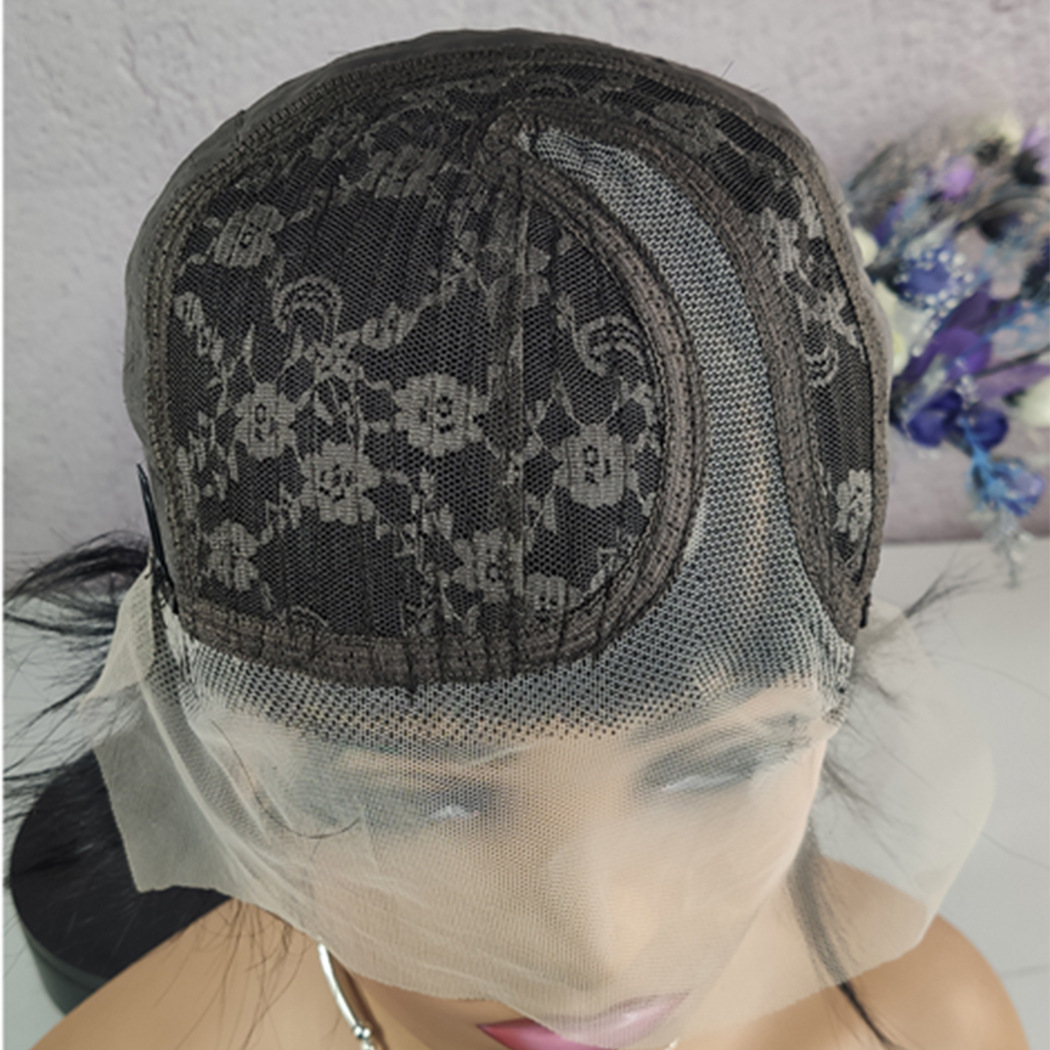 8 Inch Side Part Pixie Cut Wig T Lace Front Real Human Hair Brown to Orange Ombre Perfect for a Trendy and Natural Look