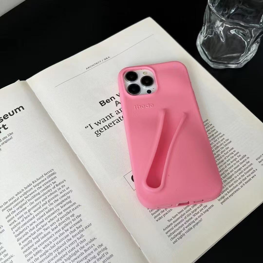 rhode phone case Lipstick Portable Case Design Lip Gloss Lipstick Lip Balm 3D Make-Up Silicone Phone Case for iPhone 16 15 14 13 Pro Max Silicone Soft