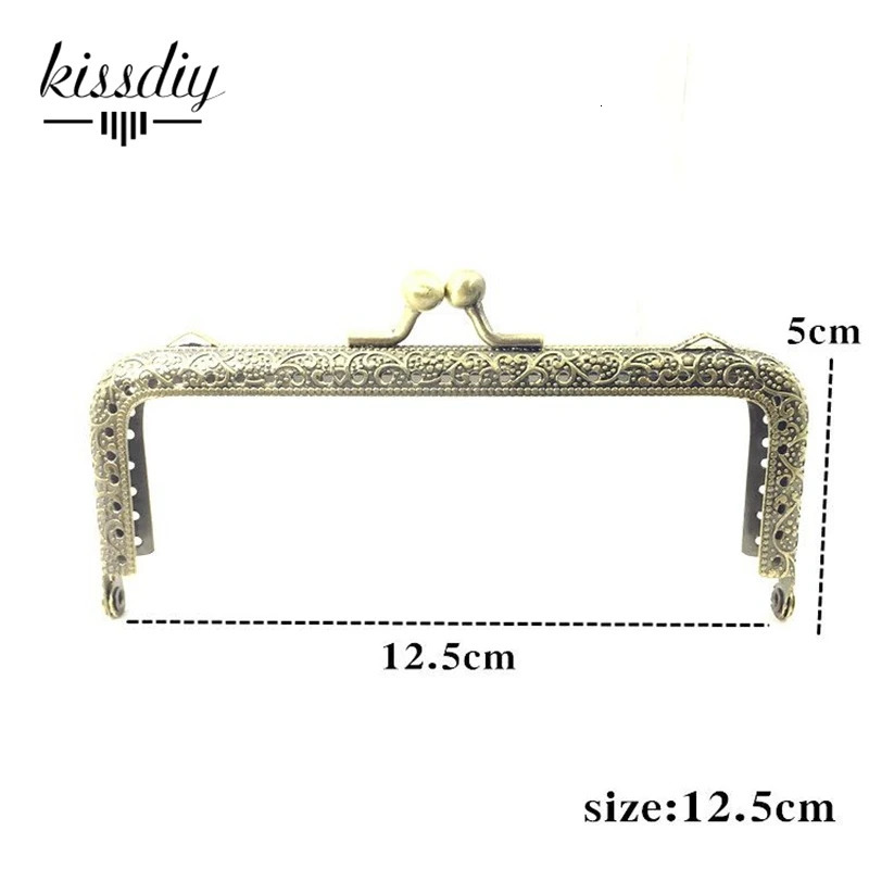 10PCS 65 75 85 105 125 15 18 20CM Square Metal Purse Frame for Bag DIY Handmade Kiss Lock Wedding clutch frame Accessory 250311