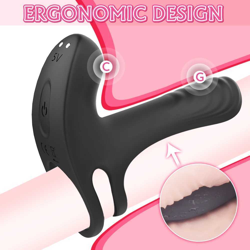 Adult sex toy medical grade silicone USB charging penis ring blackXJ250311