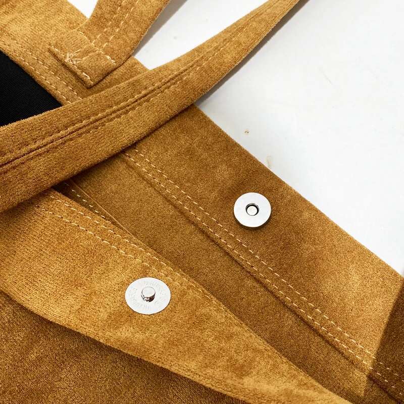 Oversize Soft Faux Suede Tote Bags For Women Designer Handbag Purses 2024 New In Vintage Large Capacity Underarm Shoulder