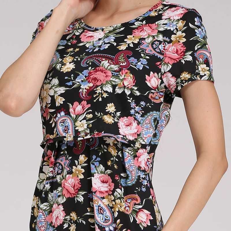 Emotion Moms Summer Casual Maternity Clothes Nursing Clothing Nursing Dress Pregnancy Dresses for Pregnant Women Maternity DressT250311