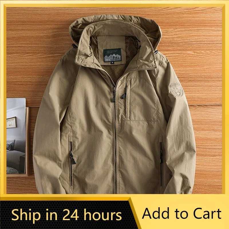 UETEEY Windbreaker Jackets For Men Motorcycle Military Clothing Waterproof Male Hooded Jacket Camping Outdoor Hiking Mens CoatT250311