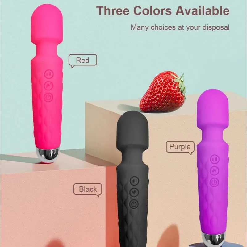 Mini Powerful Vibrator Magic Wand Female G-Spot Massager USB Charging Adult Sex Products Female Sex ToysXJ250311