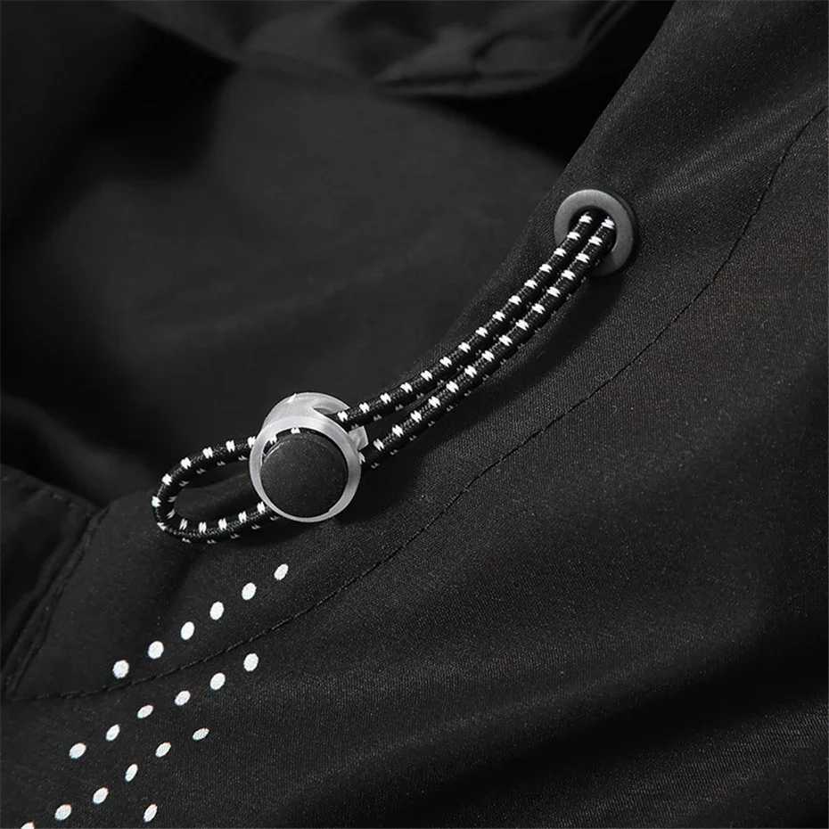 Big Size Mens Windbreaker Black Hooded Zip-up Spring Jacket Men Windproof Waterproof Wind Breaker Male Coat Outerwear 12XL10XLT250311