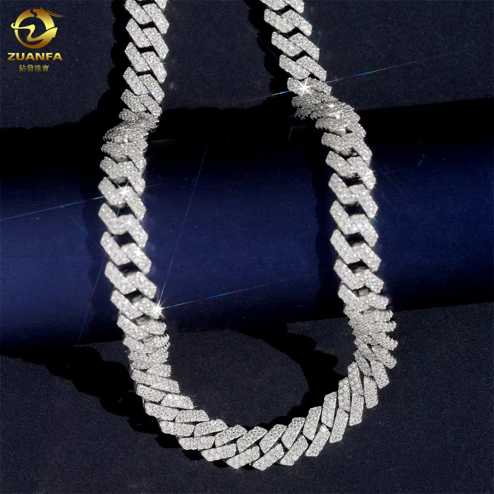 18K Gold Plated Sterling Silver Cuban Bracelet 12mm Hip Hop Jewelry With Pass Diamond Tester Gra Certified Moissanite for Men