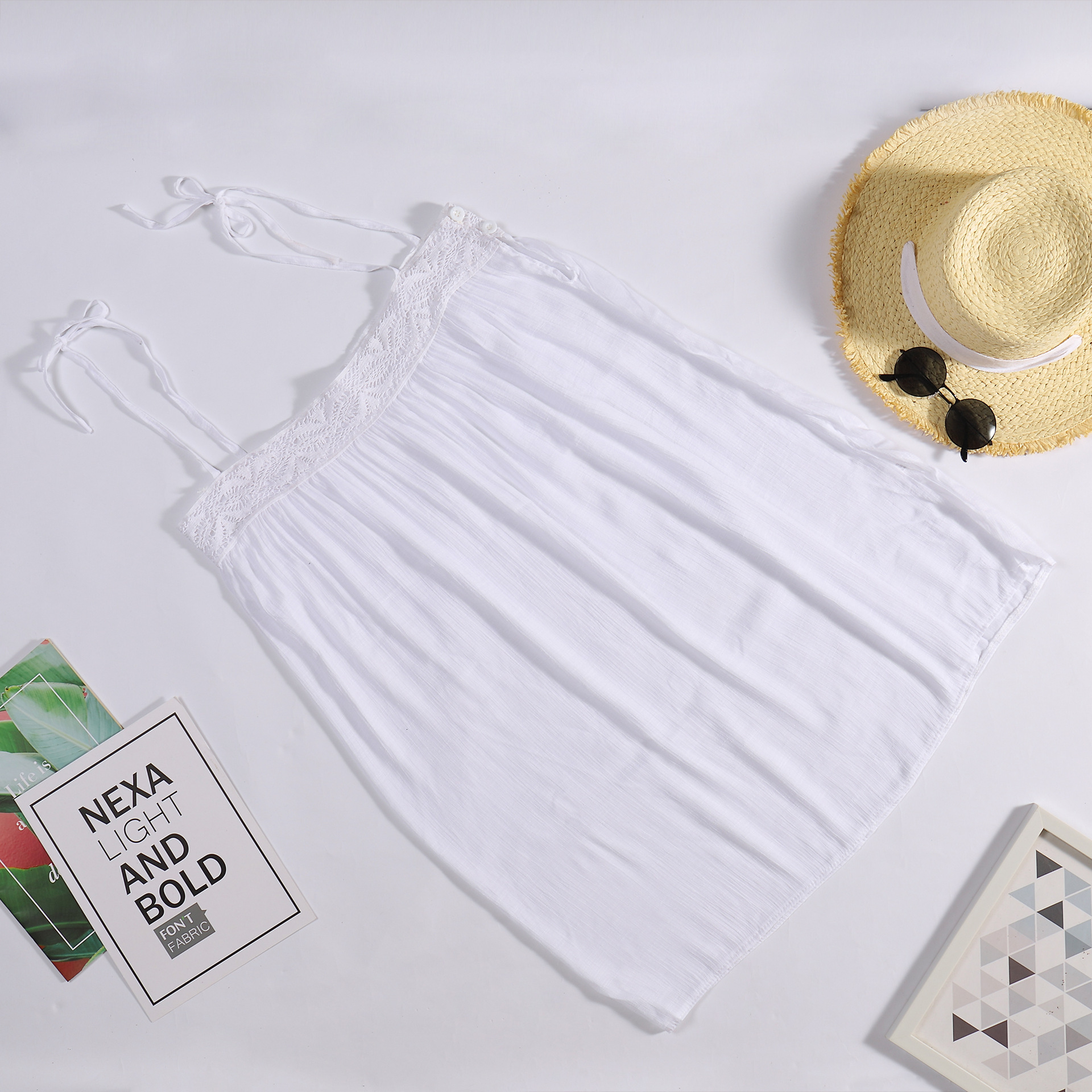 Seaside Vacation Breathable Sunscreen Strap Skirt Swimsuit Bikini Beach Hoodie