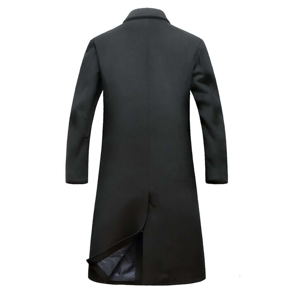 Woolen Extended Thickened Woolen Coat, Business Casual, Middle-Aged And Young Men's Coat
