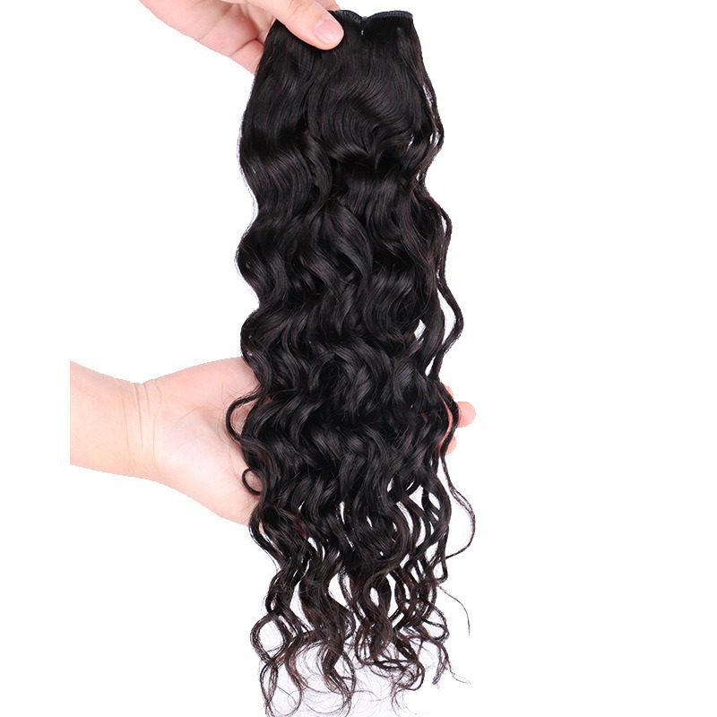 8 to 32 Inch Black Water Wave Human Remy Hair Bundles Natural Look High Quality Durable and Tangle Free Perfect for Versatile Styling and Everyday Wea