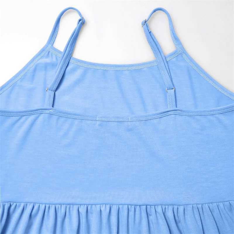 Pregnant Women Dress Sleeveless Adjustable Strap Swing Dresses Maternity Clothes Summer Dresses X250224