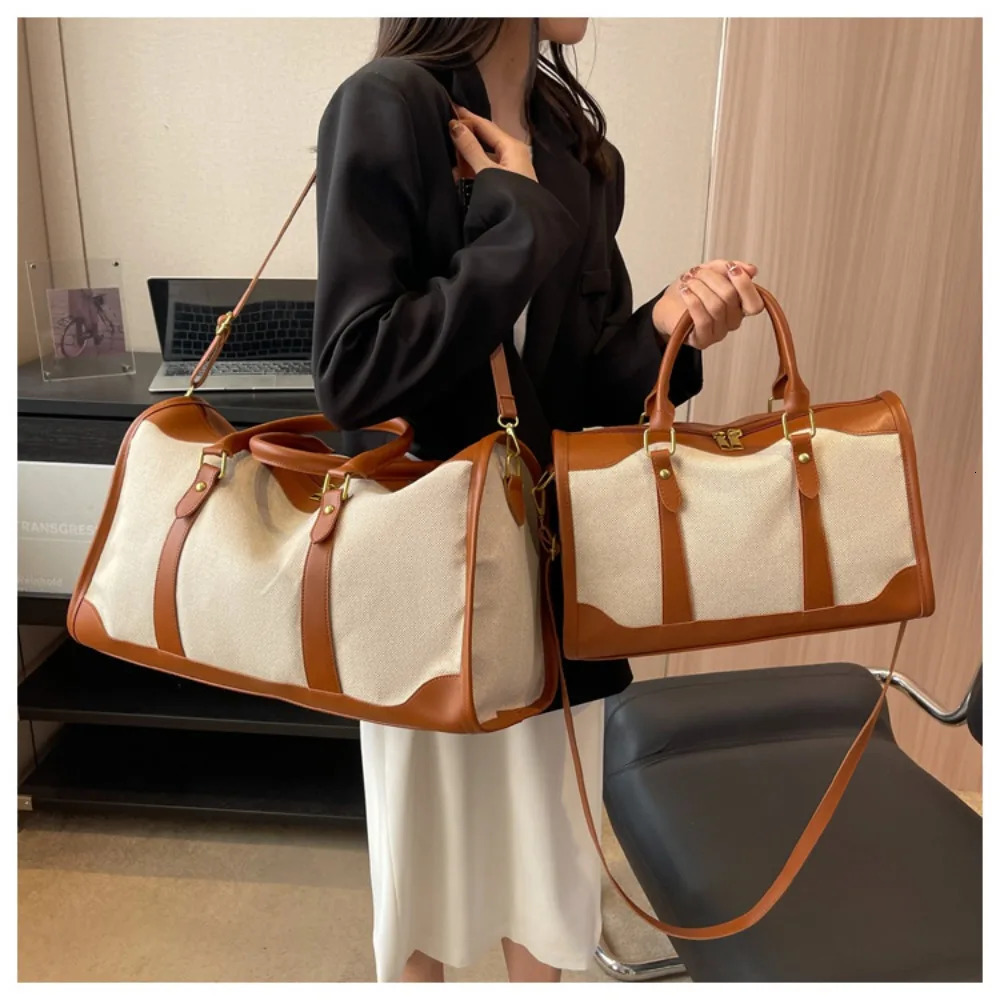 Fashion Casual Single Shoulder Crossbody Bag Women Travel Storage Tote Handbags Large Capacity Portable Canvas 250311