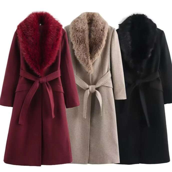 Winter Style Street Fashion 2024 Lapel New Product Long Woolen Coat Jacket Women's Clothing