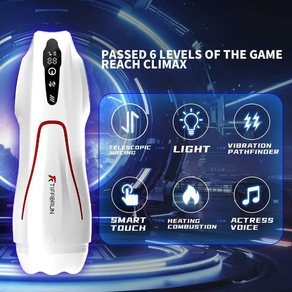 Male Masturbation Cup Masturbation Machine Heating 9-Frequency Vibration Pump Interactive Sound Oral Sex Adult Sex ToyXJ250311