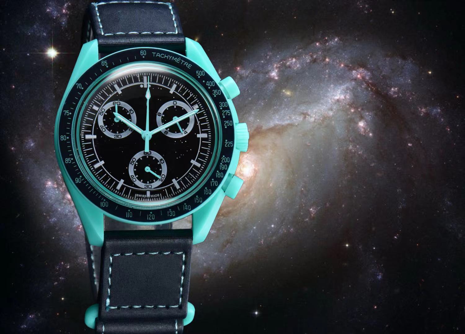 Bioceramic Planet Mens Watches Full Function Quarz Chronograph Watch Mission To Mercury 42mm Nylon Luxury Watch Limited Edition Master Wristwatches