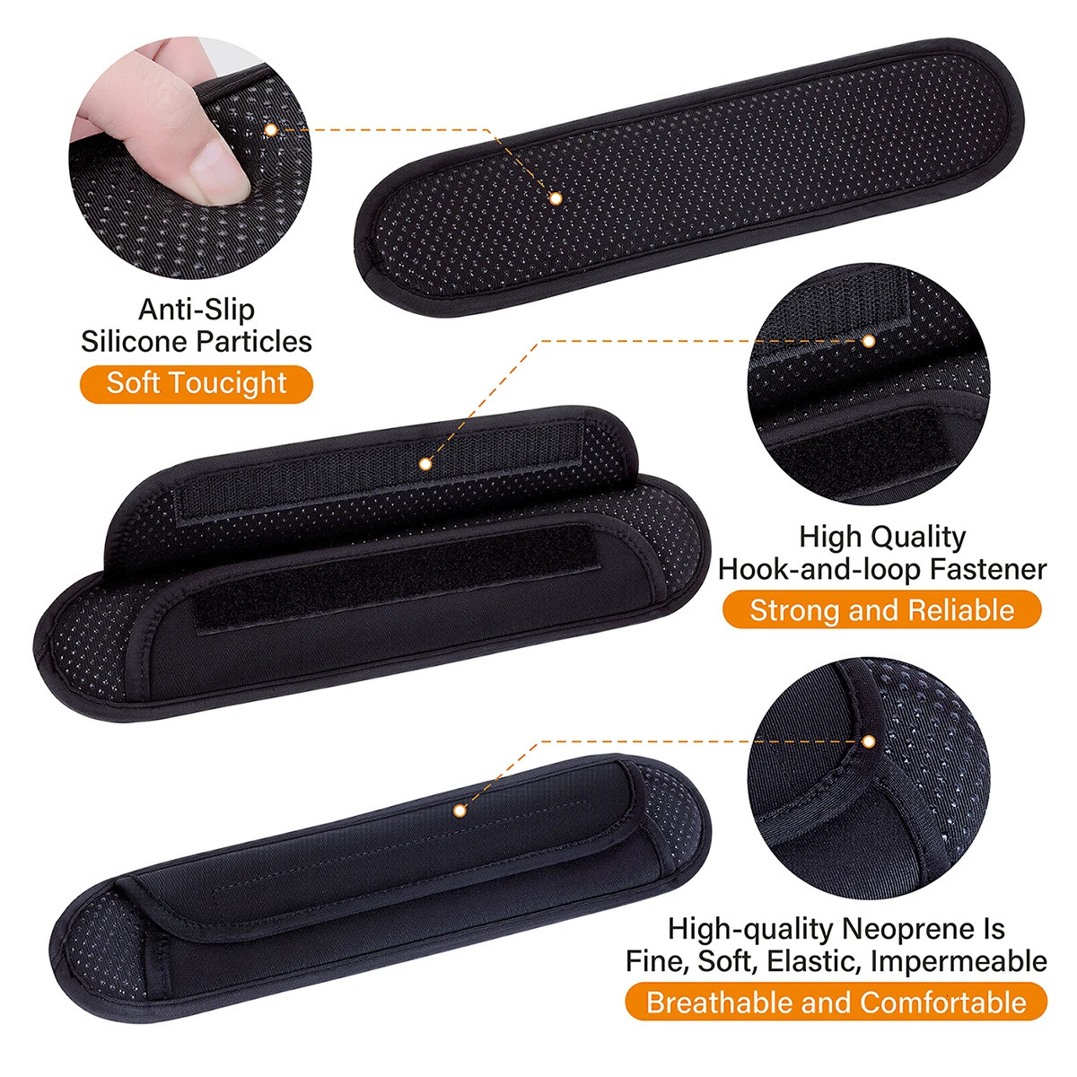 2 Pack NonSlip Universal Shoulder Pads Thick Backpack Strap for Bags Guitar Straps Computer etc Remova 250311