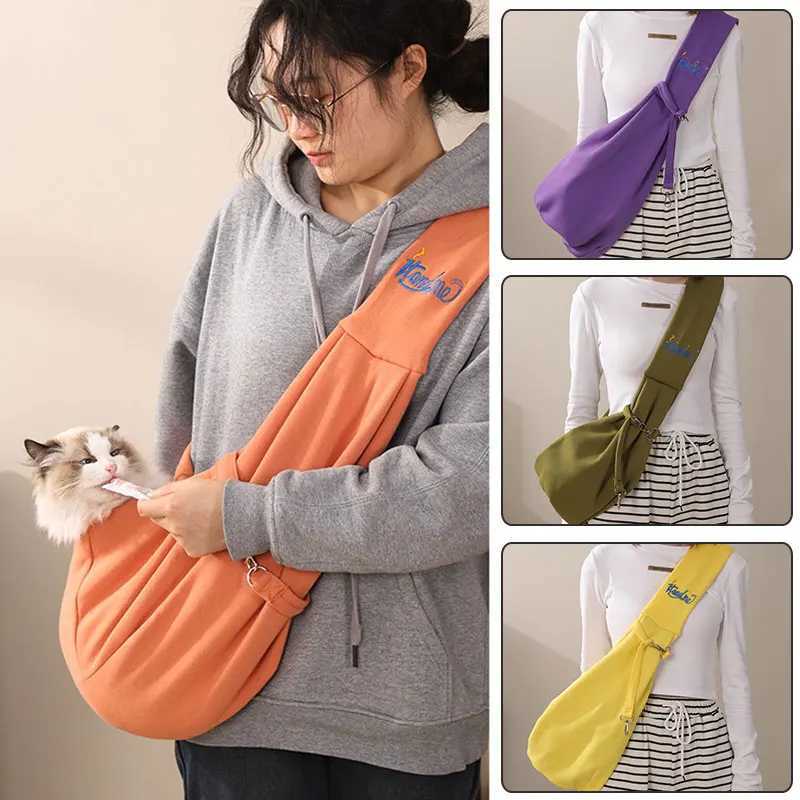 Cat Carrier Bag Pet Puppy Out Crossbody Shoulder Bag Outdoor Travel Portable Cat Puppy Sling Bag For Small Dog Pet Supplies 250205