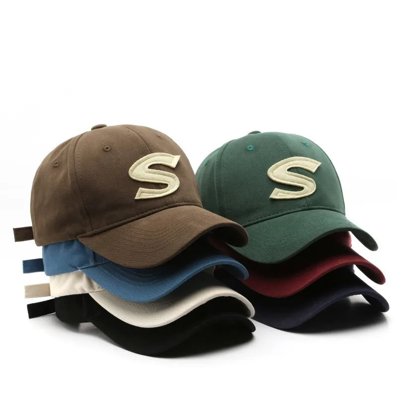 Letter Large S Baseball Hat Summer Fashion Outdoor Sun Visitor 250311