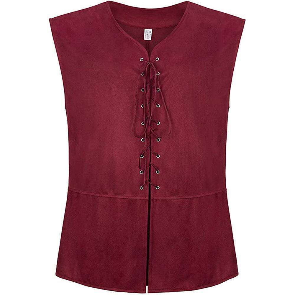 Medieval Renaissance Pirate Gothic Steampunk Strap Vest 2025 New Casual Fashion Trendy Clothing