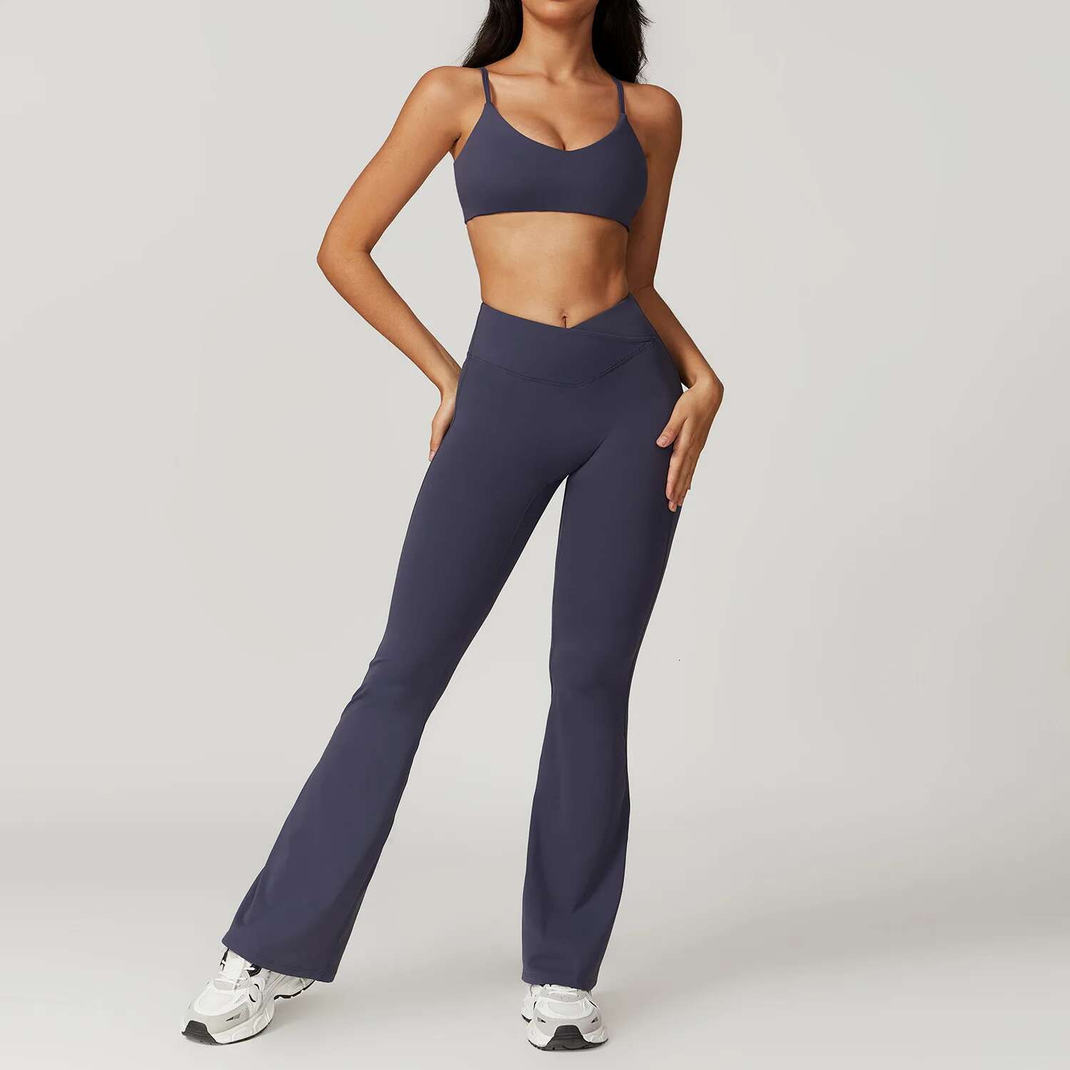 Women Sportswear Yoga Set 2Pcs Sport Suit Workout Clothes Short Sleeve Gym Crop Top High Waist Leggings Fiess Sports Wear