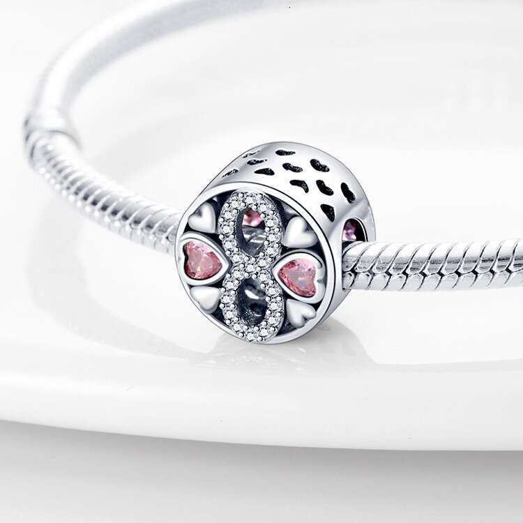 Valentine's Day birthday gift DIY jewelry accessories bracelet necklace heart Charms beads lucky pendant for women fashion jewelry gift