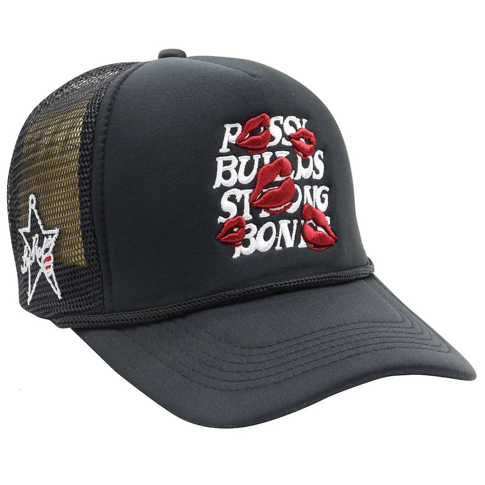American Style Letters Lip Embroidered Baseball Hats Men Women Outdoor Sunshade Adjustable Breathable Fashion Street Truck Caps 250311