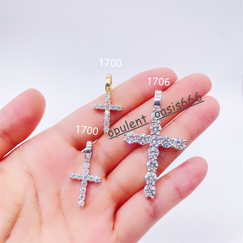 Pass Diamond Selector Jewelry S925 With Moissanite Jewelry S925 Cross Pendant