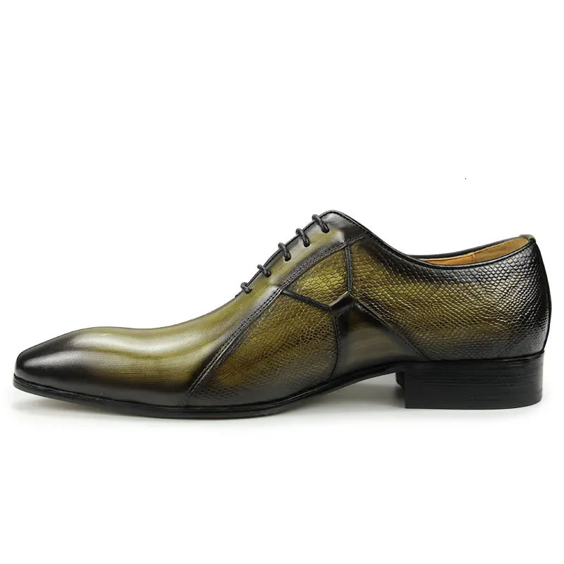Mens Oxfords Leather Shoes for Male Office Formal Social Elegant Fashion Printing Shoe Match Suit Wedding Place High Quality 250310