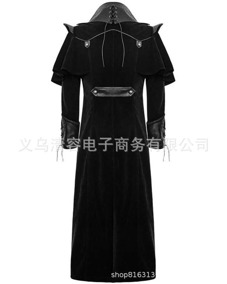 New Gothic Style Stage Performance Vampire Coat, Men's Trench Coat