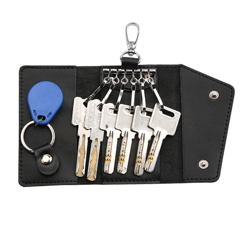 Genuine Leather Keychain Men Key holder key organizer Pouch Car pouch Wallet Housekeeper Case Mini Card Bag 250311