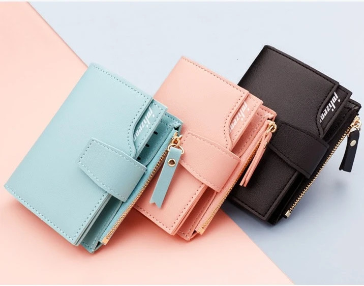Hasp Women Wallet Fashion Bags For Short Pu Leather Purse Female Money Small Zipper Coin Pocket 250311