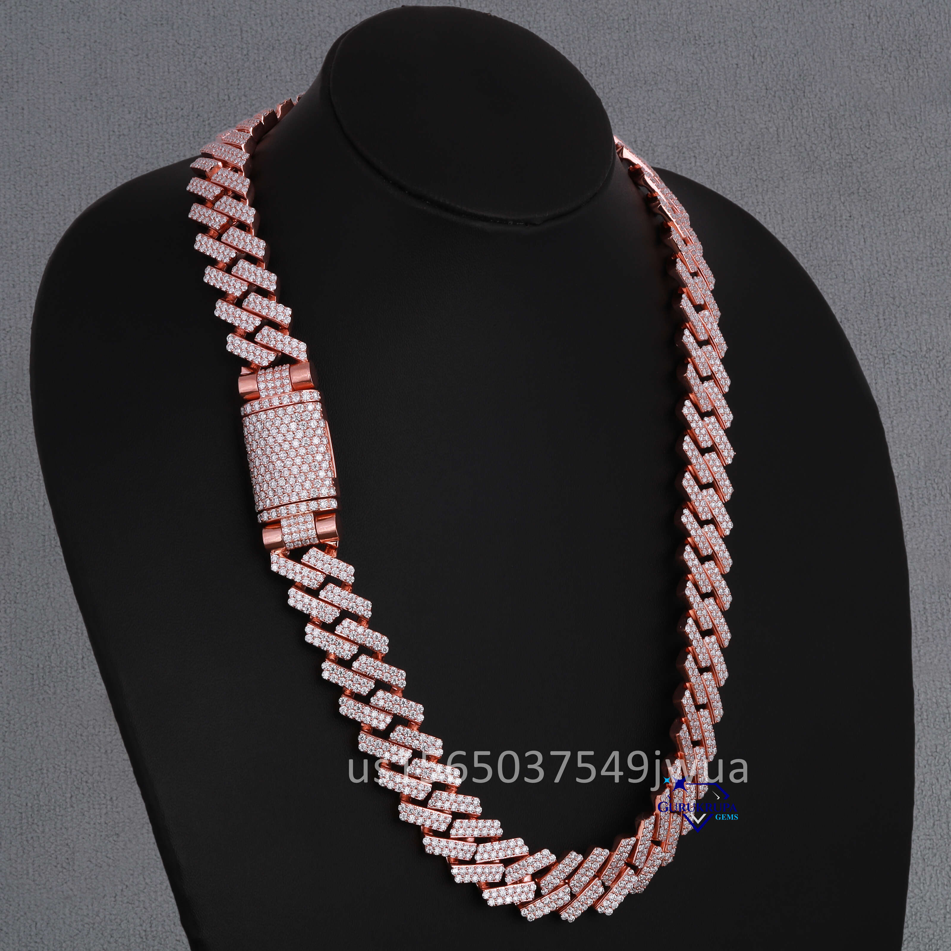 Hot Selg Sterg Sier Chain Necklace Ice Out Through Dia Testing Lab Grown Hip Hop Chunky Cuban Chains