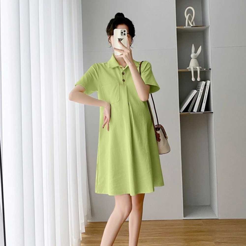 Maternity Pregnant Clothes Loose and Slimming During Pregnancy Oversized A-line Dress and Age Reducing Pregnant Womans DressT250311