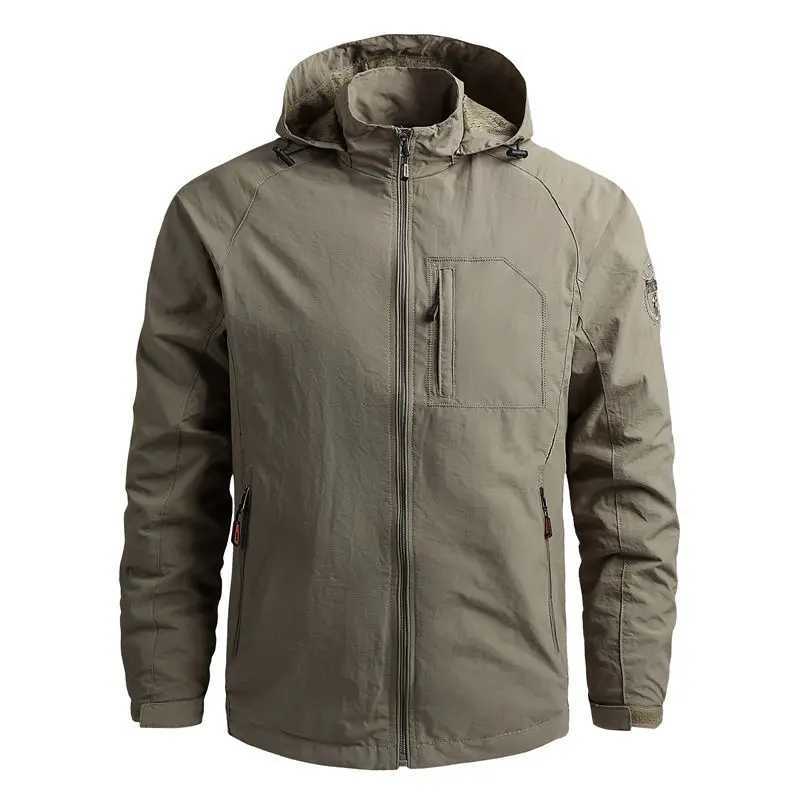 Spring Men Outdoor Waterproof Jacket Plus Size Windbreaker Rain Coat Breathable Fishing Camping Tactical Jackets Male ClothingT250311