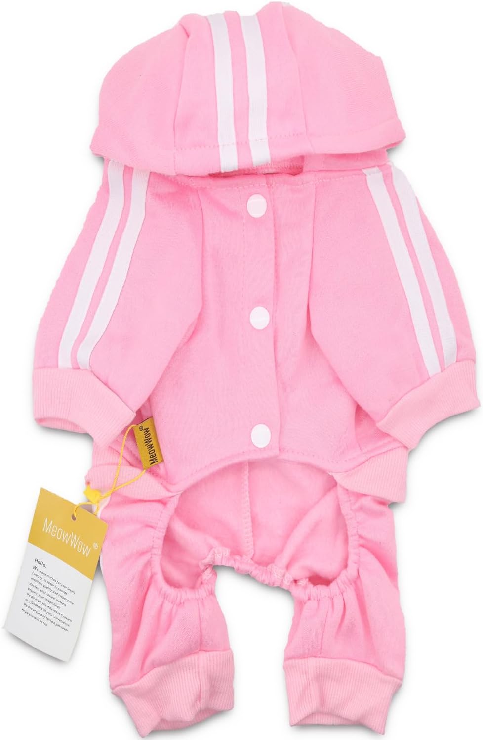Small Dog and Cat Hoodie, 4-Leg Fleece Sweater for Puppies, Winter Cotton Jumpsuit for Small to Medium Pets