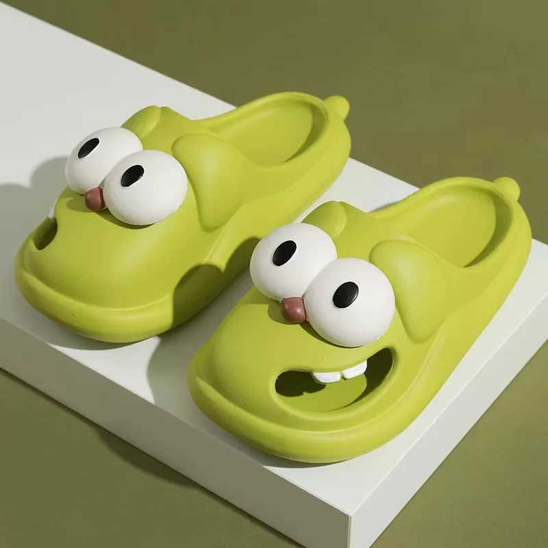 WomenS Cartoon Slippers Summer Beach Cloud Big Eyes Dog Kawaii Slides Sandals Funny Flip Flops Indoor Outdoor Soft Non SlipT250311