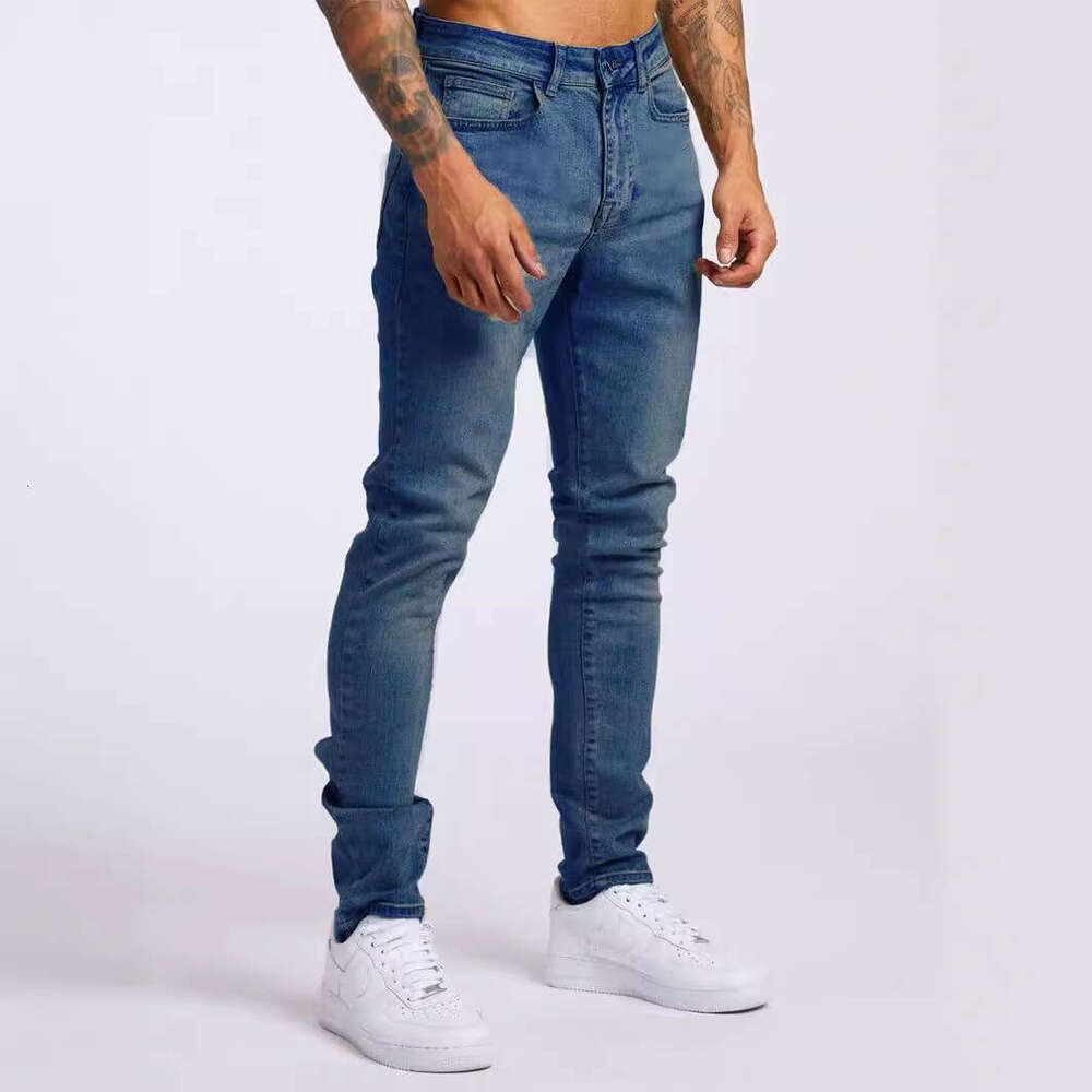 European and American pants ins black slim fit high waisted denim shorts men's 2025 new casual fashion trend clothing