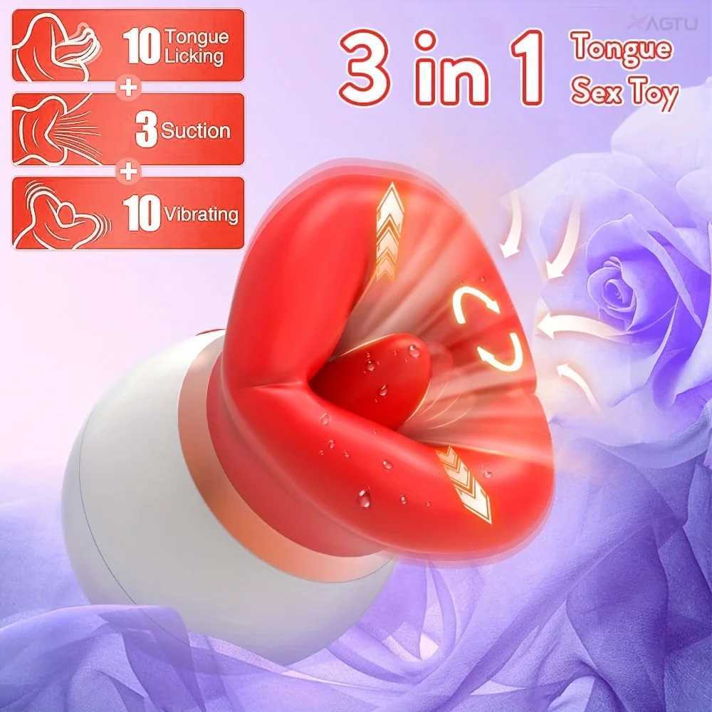 Big Mouth Sucking Licking Vibrator For Women Clitoris Stimulator Female Oral Nipple Massager Vagina Masturbators Adult Sex ToysXJ250311