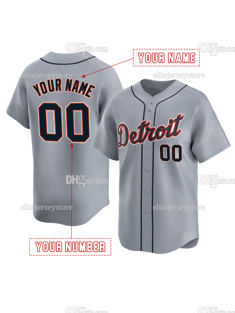 Personalized Custom Baseball Jersey Tarik Skubal Matt Vierling Riley Greene Javier Baez Miguel Cabrera Embroidered Letter Number Design Polyester