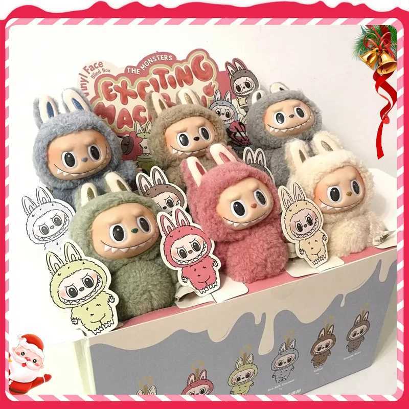 Labubu The Monsters Heartbeat Macaron Enamel Face Cute Stuffed Pvc Figurine Tabletop Ornament Kawaii Toy Kid Christmas GiftC250310