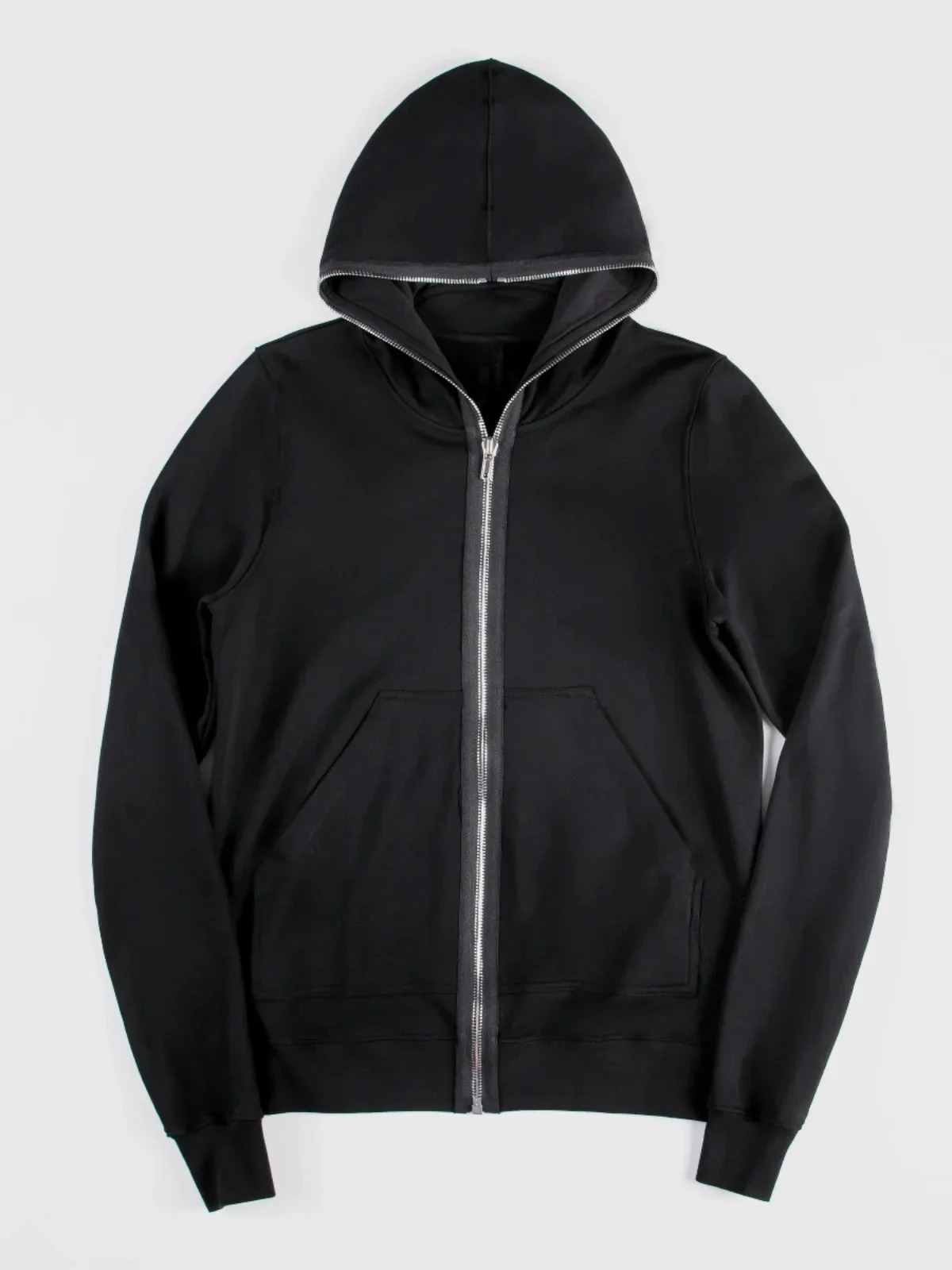 Mens oversized zipper hoodie autumn wool solid jacket sports shirt Korean fashion mens top 250311