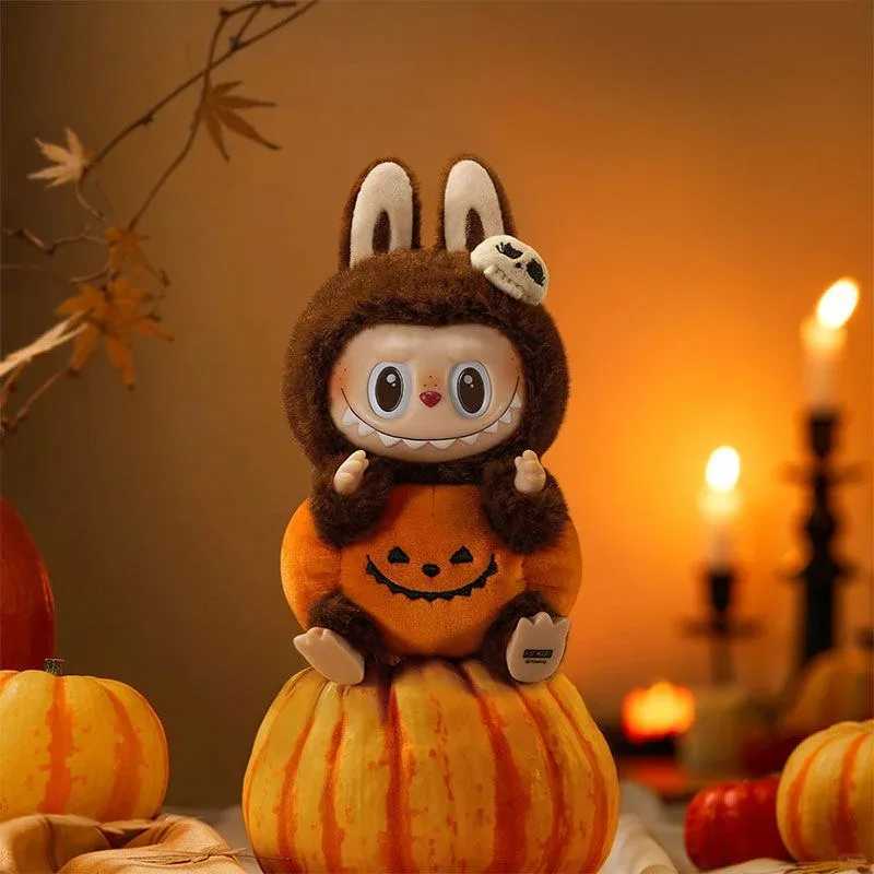 Labubu Pumpkin Monster Halloween Carnival Cute Cartoon Vinyl Doll Desktop Decoration Toy Gift Figures Decorative BirthdayPresentC250310